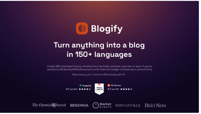 Blogify lifetime deal [$79]